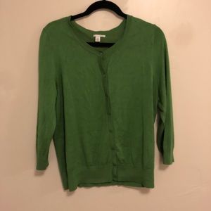Green cardigan